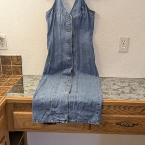 Carolina Blues Vintage Denim Button-Down Dress Size 7/8 100%cotton